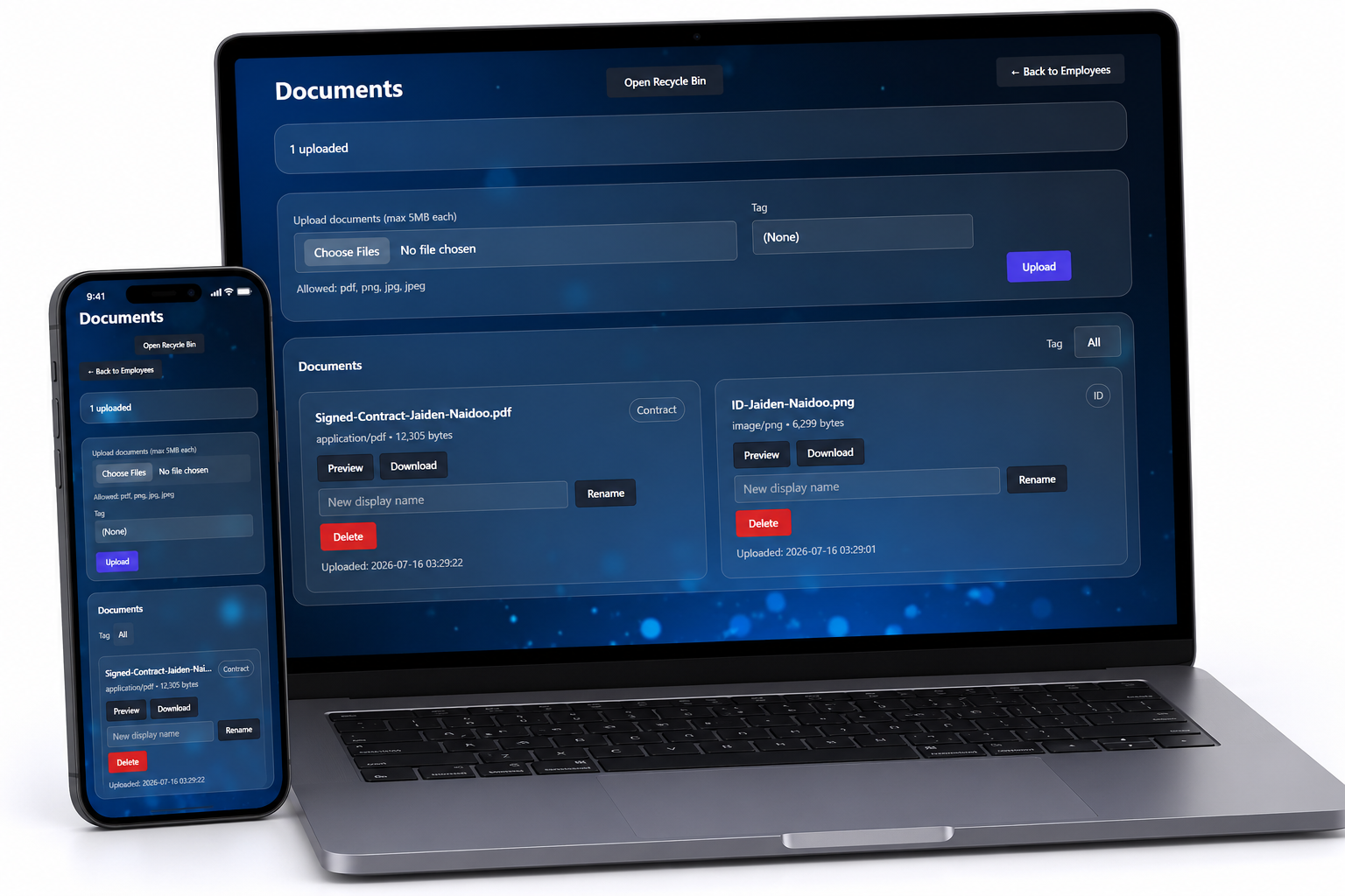 Employee documents module